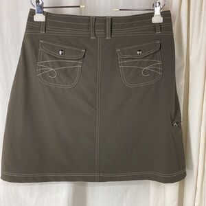 KUHL 8 Nylon Blend Brown Skirt Flap Pockets Outdoor Travel
